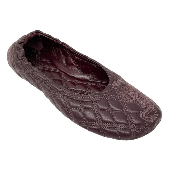 Burberry Poison Sadler Quilted Lambskin Ballerina Flats - Picture 1 of 7